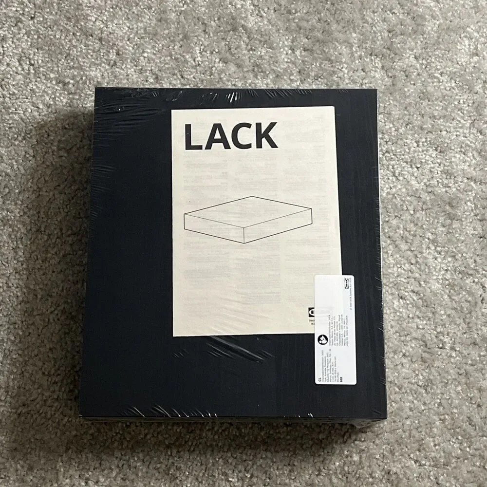 Ikea Lack Floating Wall Shelf Black 30x26 cm 11 3/4” x 10 1/4” FACTORY SEALED